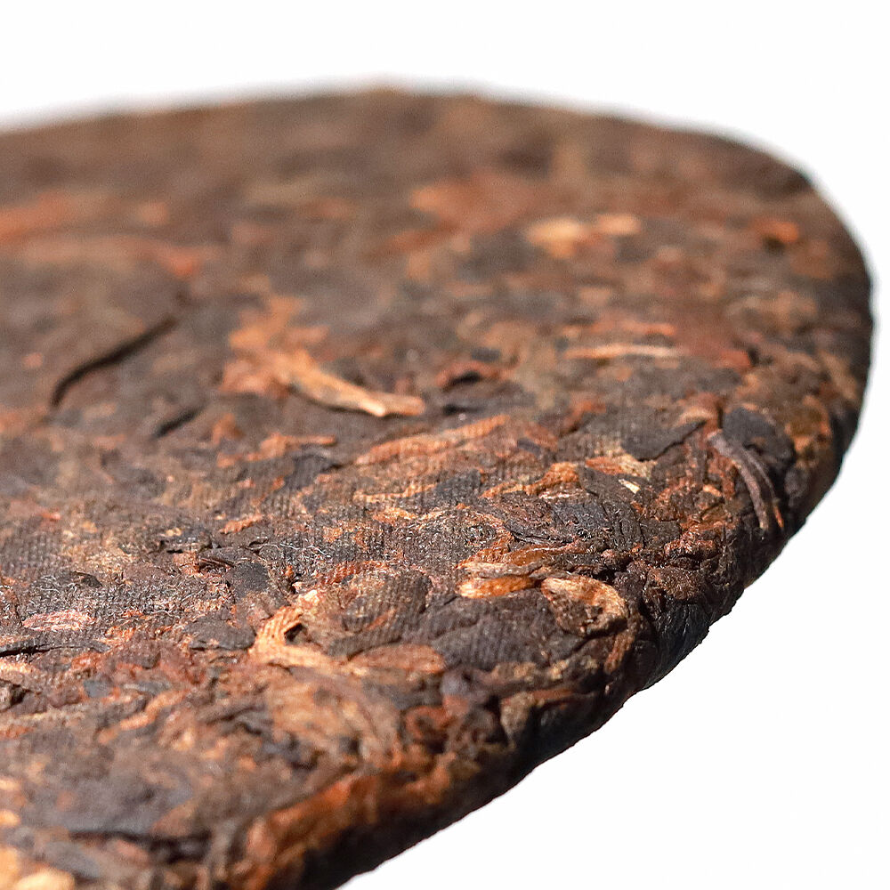 Chocolate pu-erh broken into squares