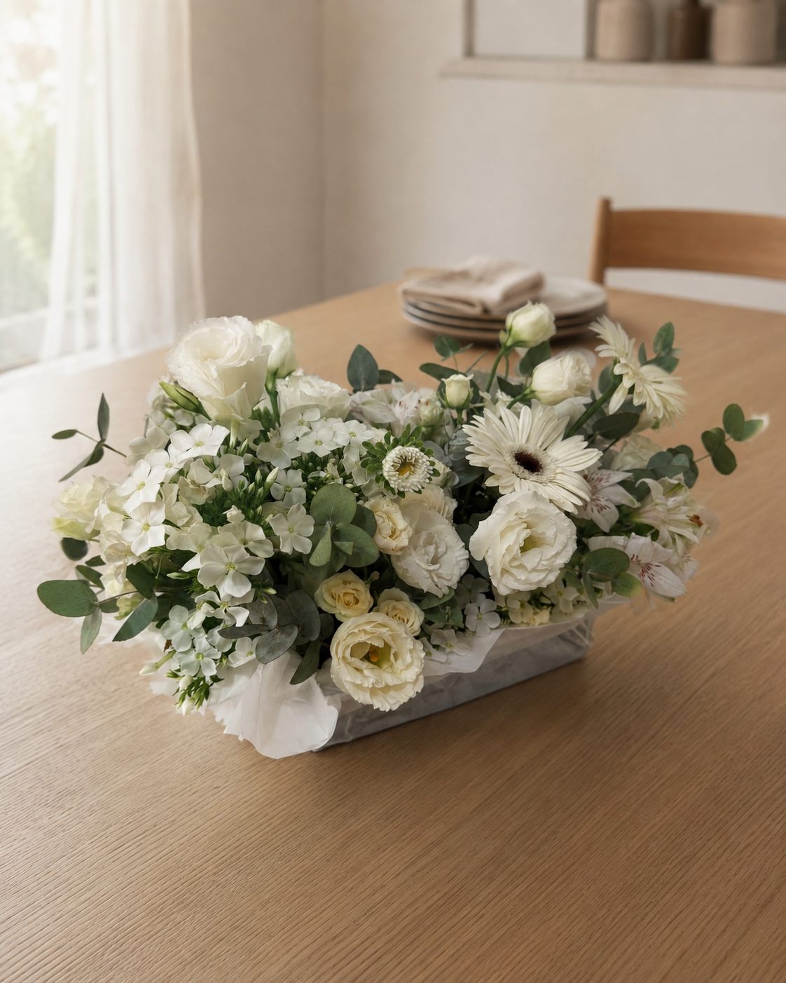 White Table Arrangement