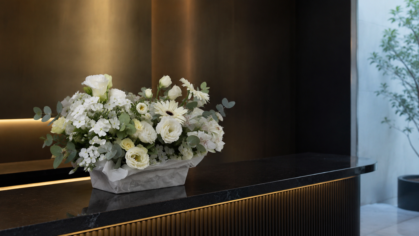 White Table Arrangement