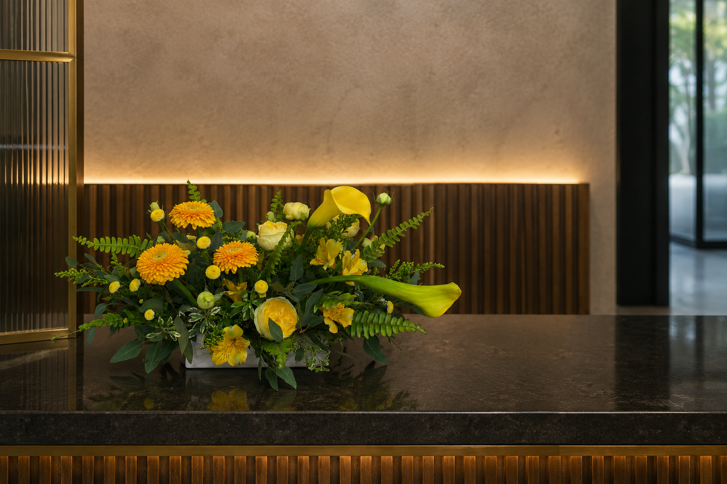 Yellow Table Arrangement