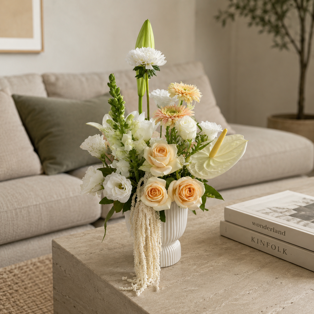 Peach & Cream Arrangement