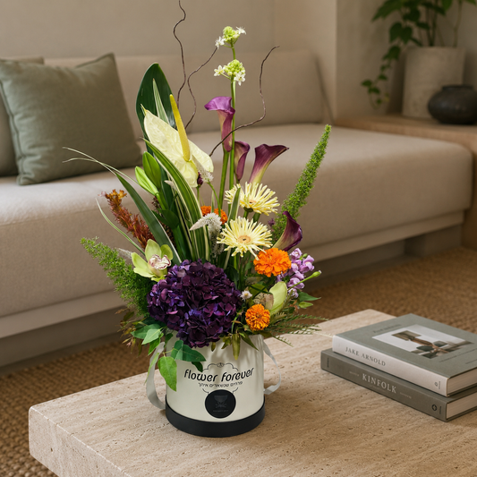 Purple Anthurium Arrangement